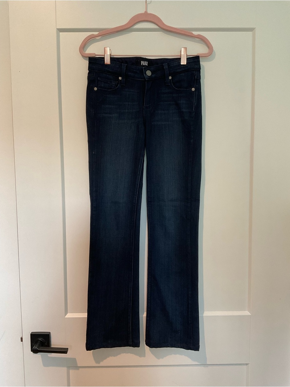 PAIGE Manhattan Bootcut Jeans – Women’s Size 25 – Dark Wash – Made in USA